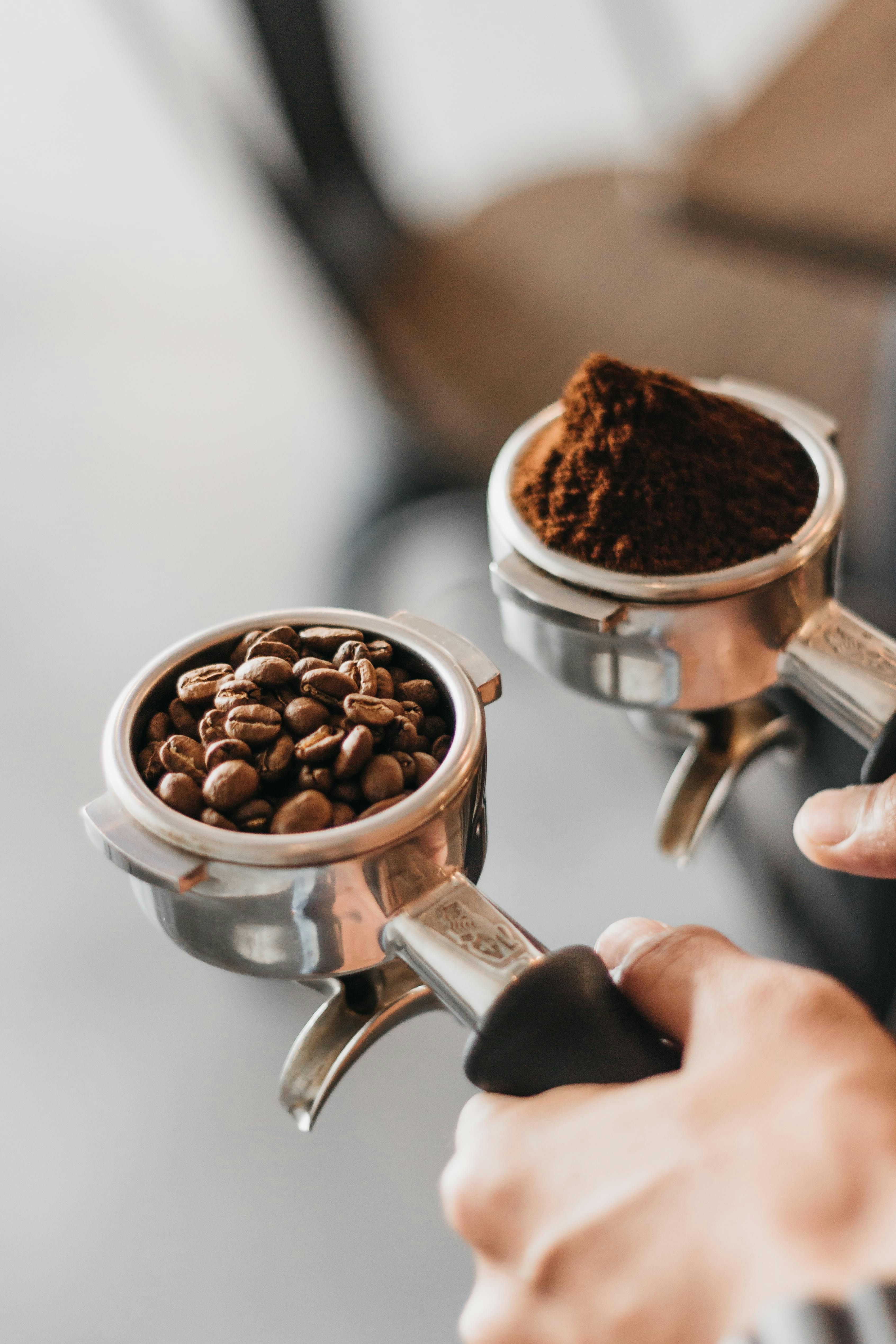 Close-up of roasted coffee beans